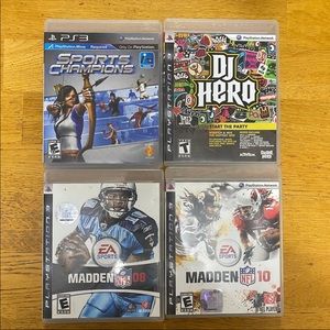 Sony PlayStation 3 PS3 Mixed Videogame Lot Of 4